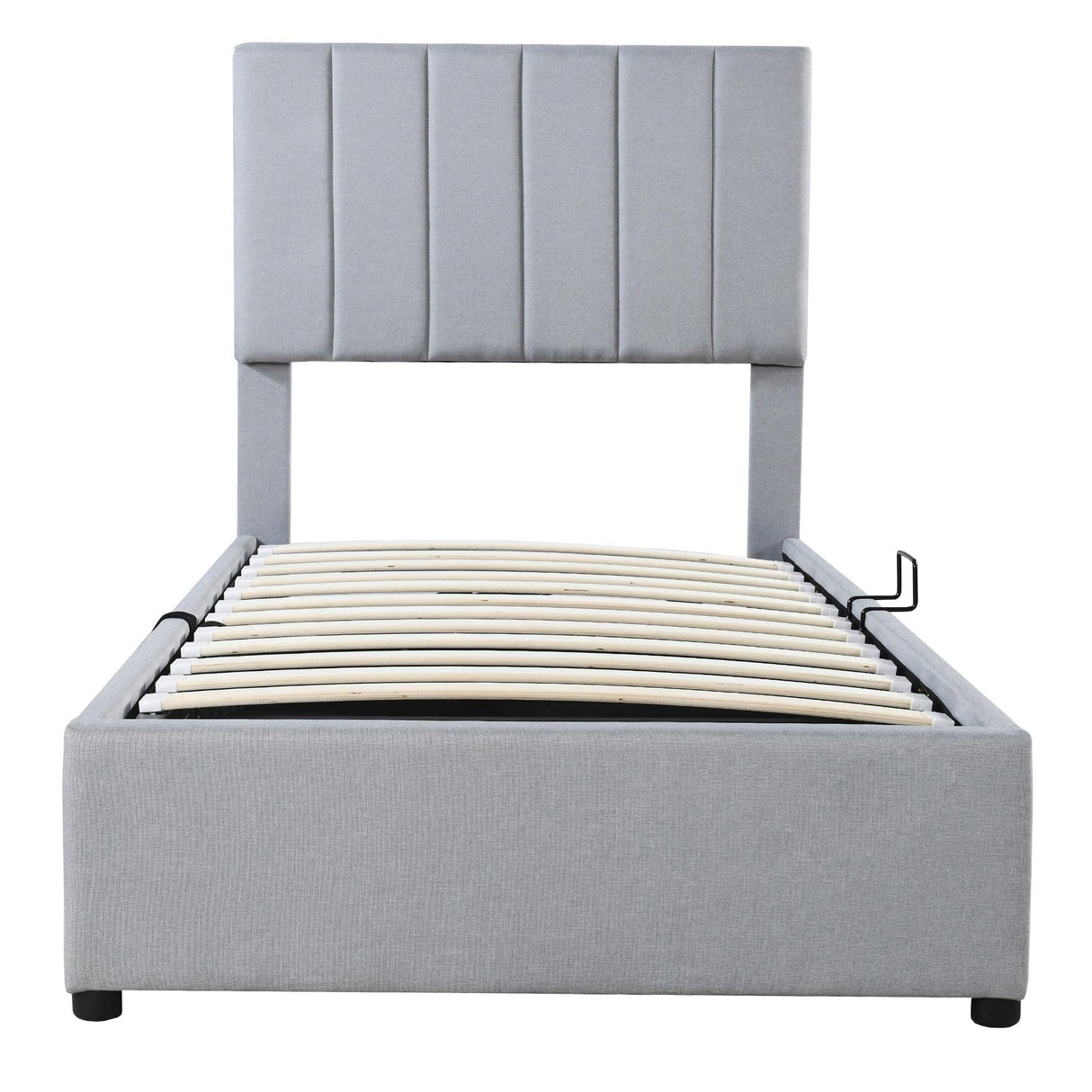 Twin Upholstered Platform Bed With Hydraulic Storage - Omega Lifestyles