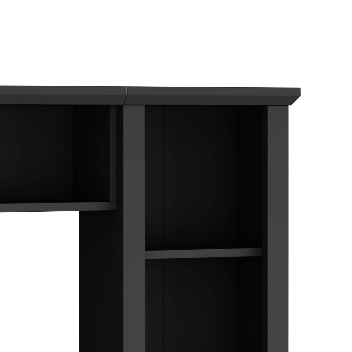 Adjustable Height Black Particle Board TV Stand Console - Sleep Galleria