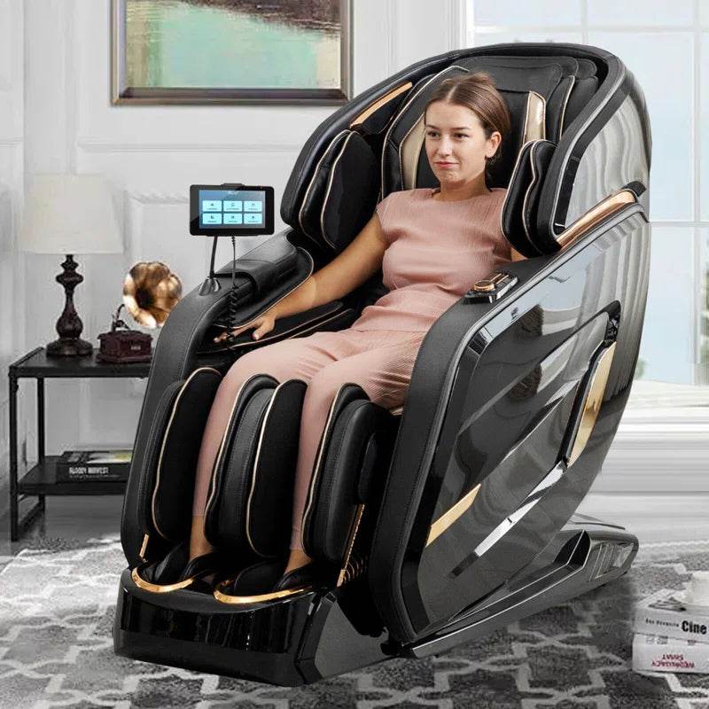 4D SL Track Zero Gravity Full Body Heated Massage Chair with AI Voice Control,Memory Function