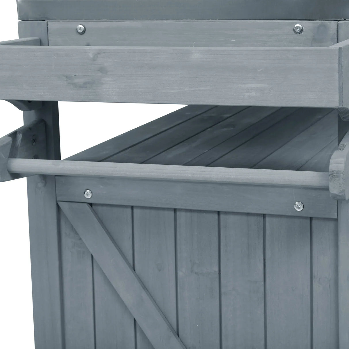 Outdoor Rolling Grill Cart With Raised Shelf Storage - Omega Lifestyles