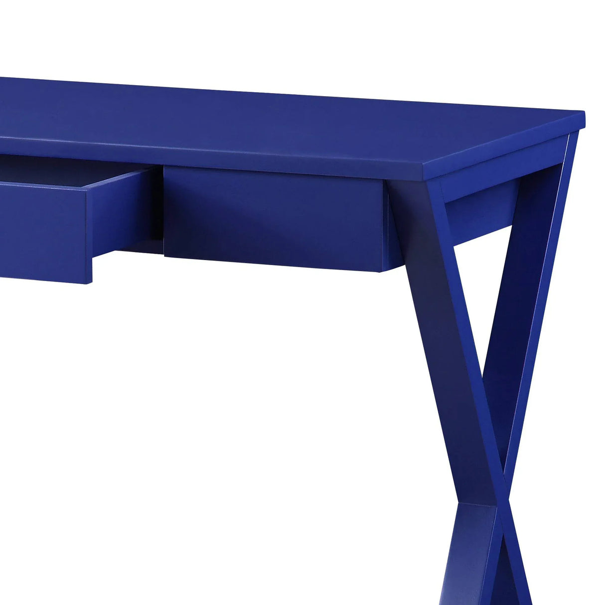 Twilight Blue Synthetic Wood Writing Desk With Drawer - Omega Lifestyles
