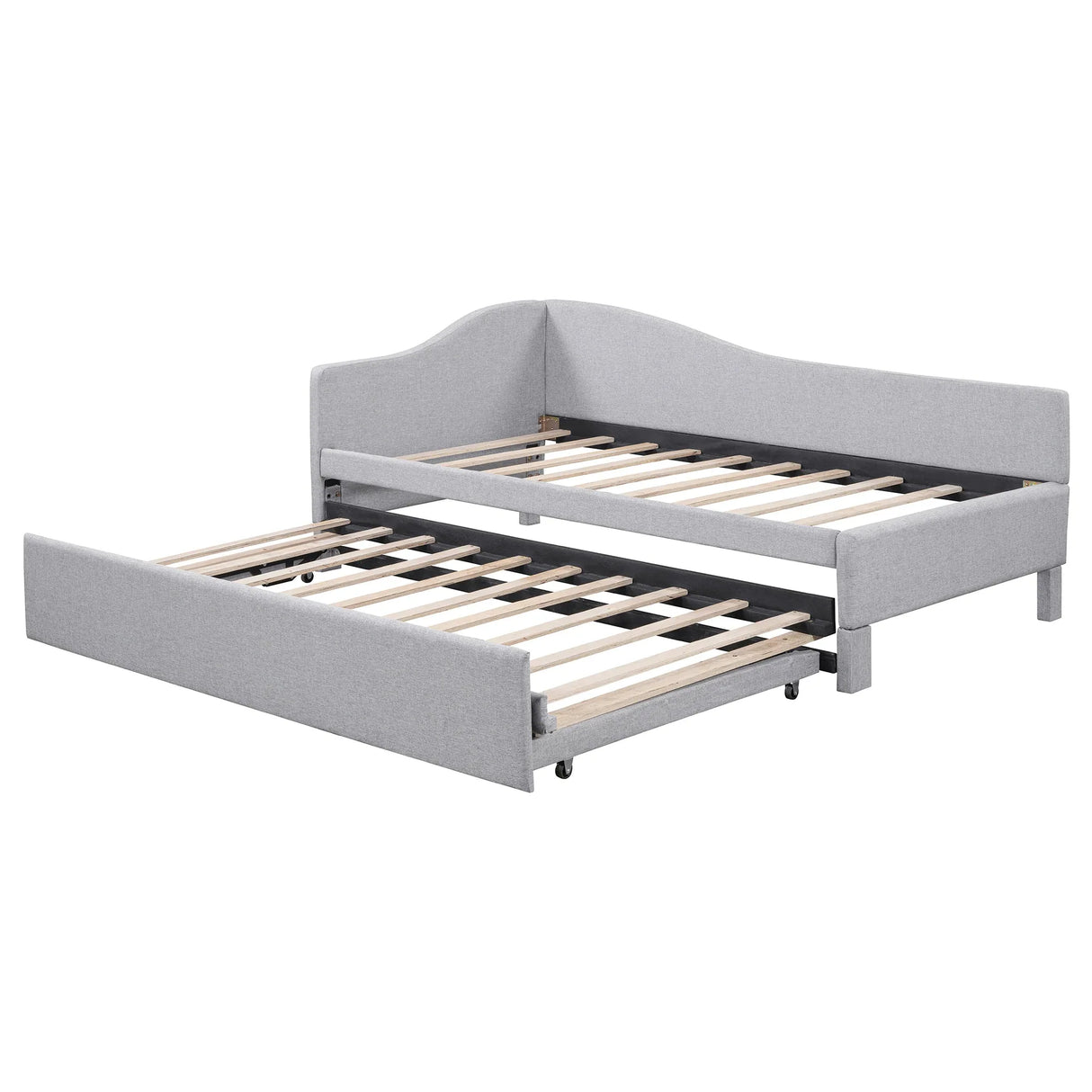 Twin Upholstered L-Shaped Daybed With Pop-Up Trundle - Omega Lifestyles