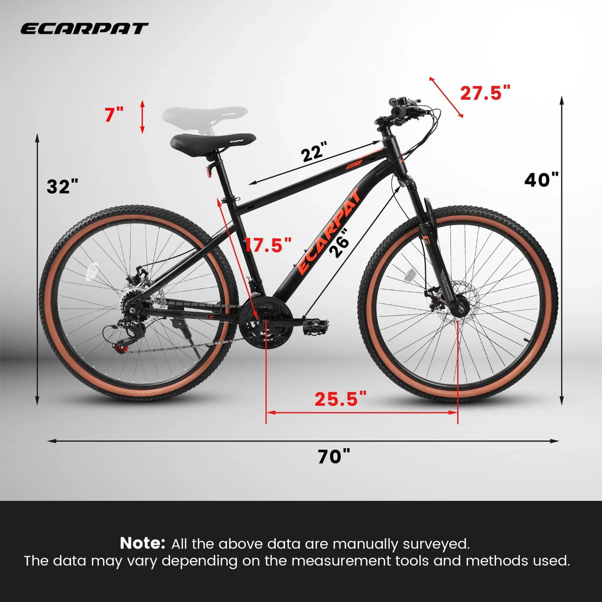 27.5-Inch Durable Carbon Steel Frame Mountain Bike - Omega Lifestyles