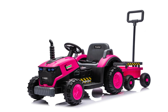 12V Kids Electric Ride On Tractor With Trailer Toy Car - Omega Lifestyles