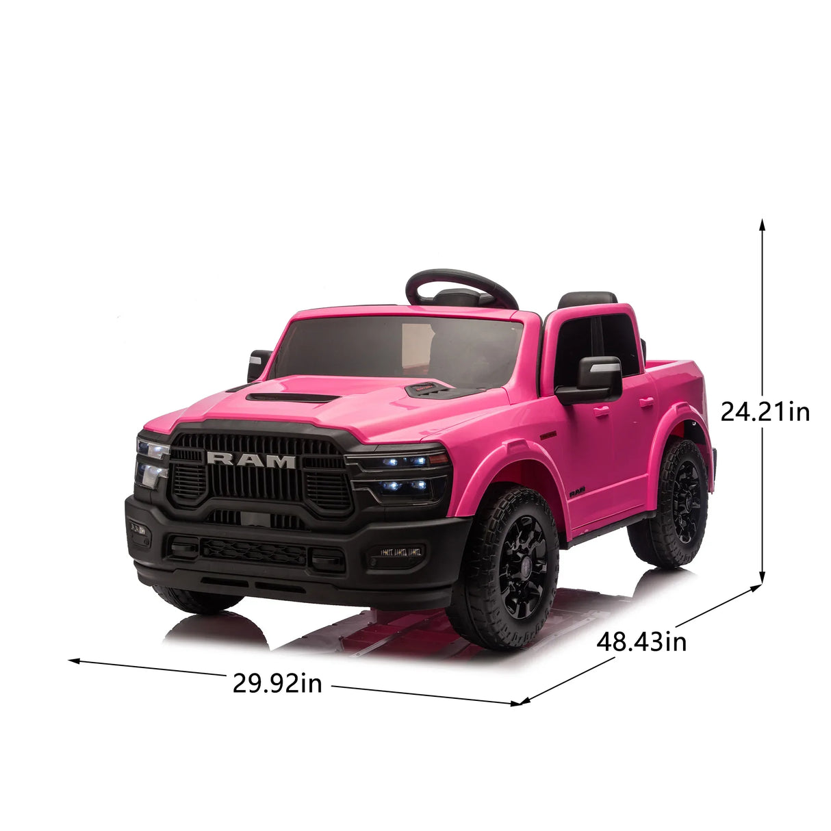 Officially Licensed Dodge RAM 24V 2-Seater Kids Ride On Truck - Omega Lifestyles