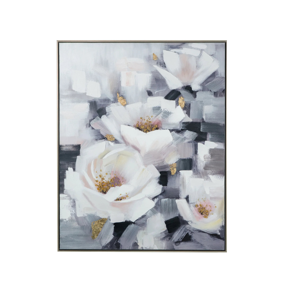 Sarah Multicolor Framed Floral Oil Painting Wall Art - Omega Lifestyles