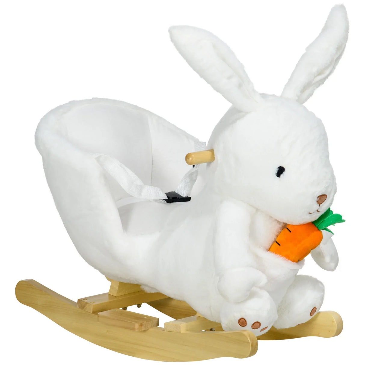 Rabbit Ride-On Rocking Horse With Sounds And Pedals - Omega Lifestyles