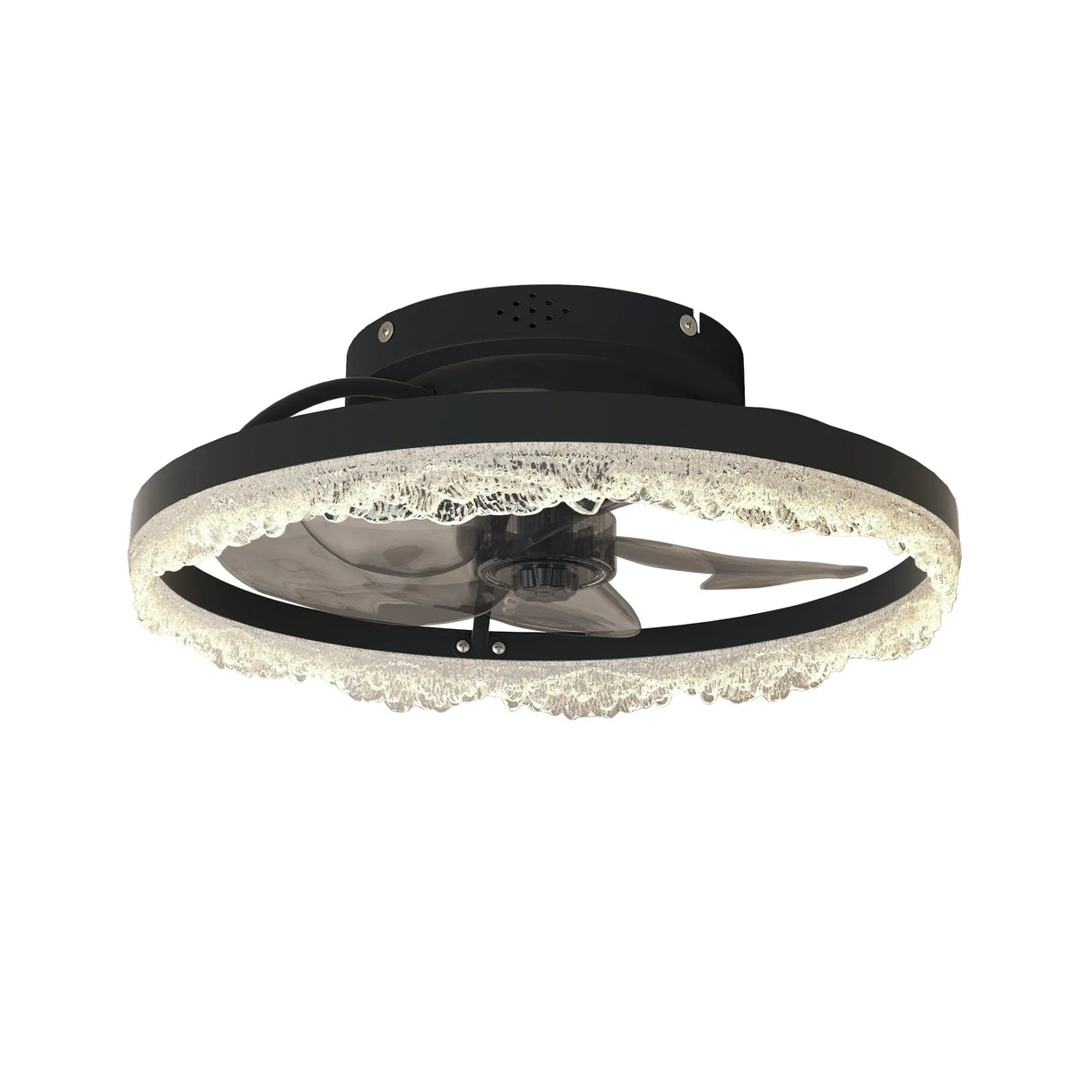 16-Inch Decorative LED Ceiling Fan Light With Crystal Ring - Omega Lifestyles