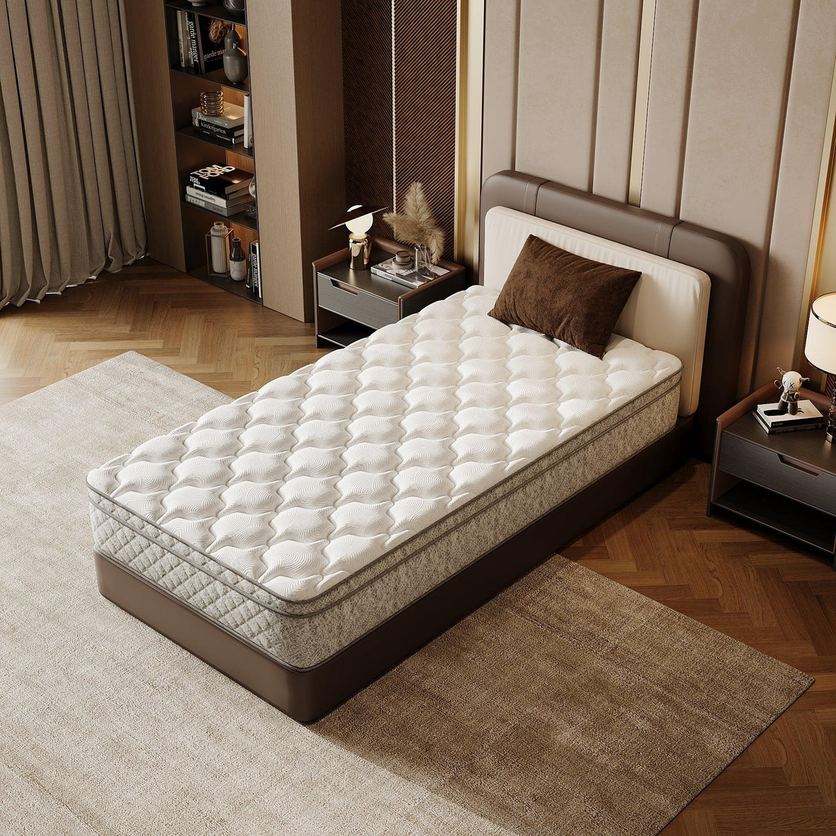 Twin Medium Firm 12-Inch Hybrid Memory Foam Mattress - Omega Lifestyles