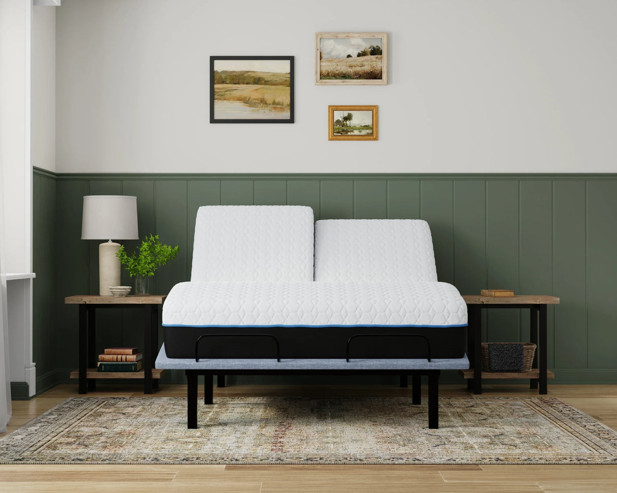 Soft 14-Inch Plush Phase Change Cooling Split Top California King Mattress - Omega Lifestyles