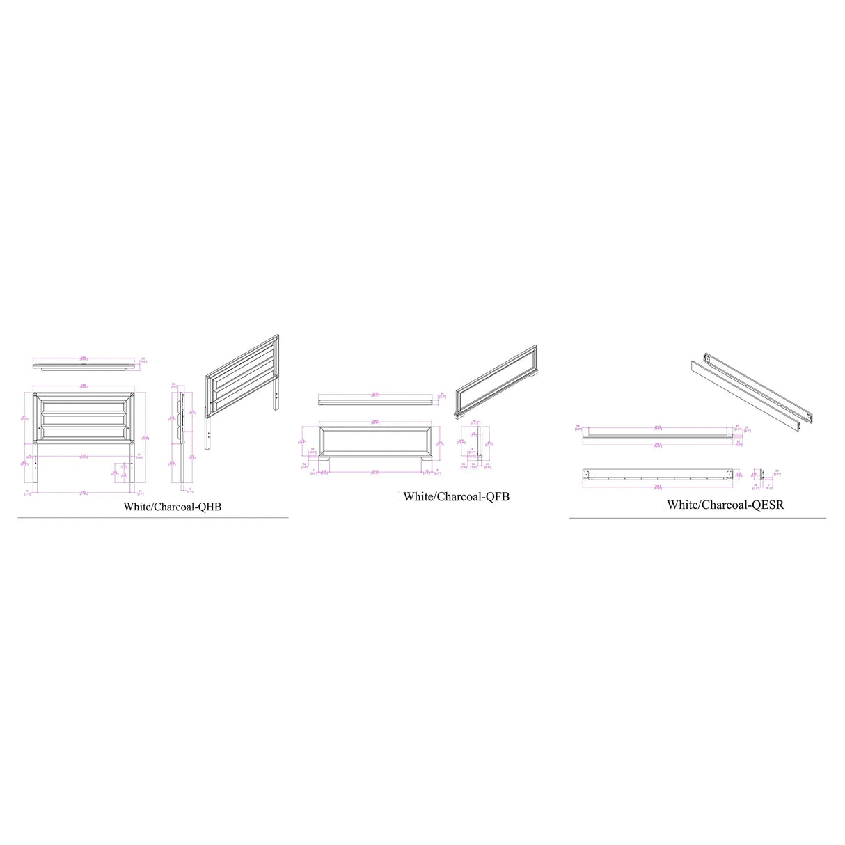 Modern White Queen 5-Piece Bedroom Set With LED Lighting - Omega Lifestyles
