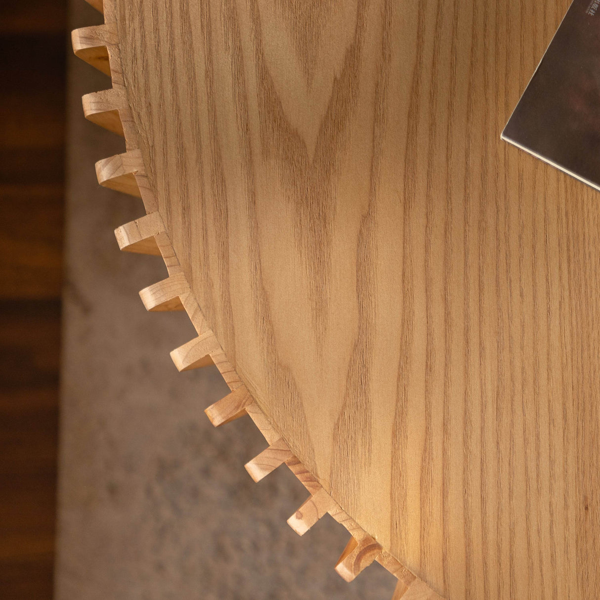 Vintage Style Natural Wood 2-Piece Round Coffee Table Set - Sleep Galleria