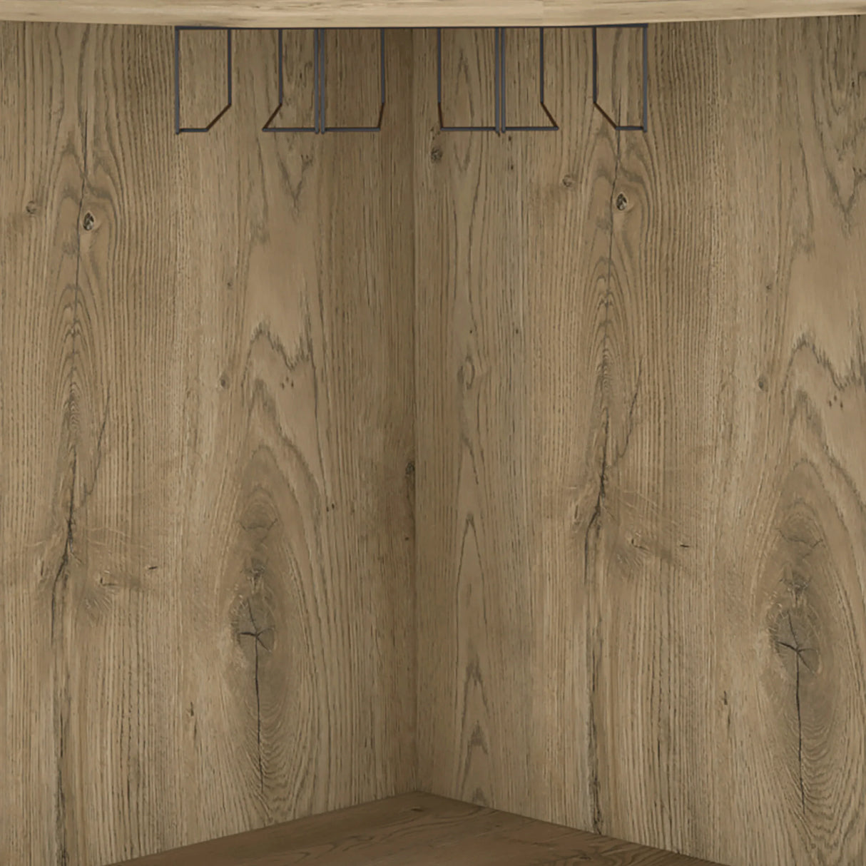 Modern Corner Bar Cabinet With Ten Built-In Wine Rack - Omega Lifestyles