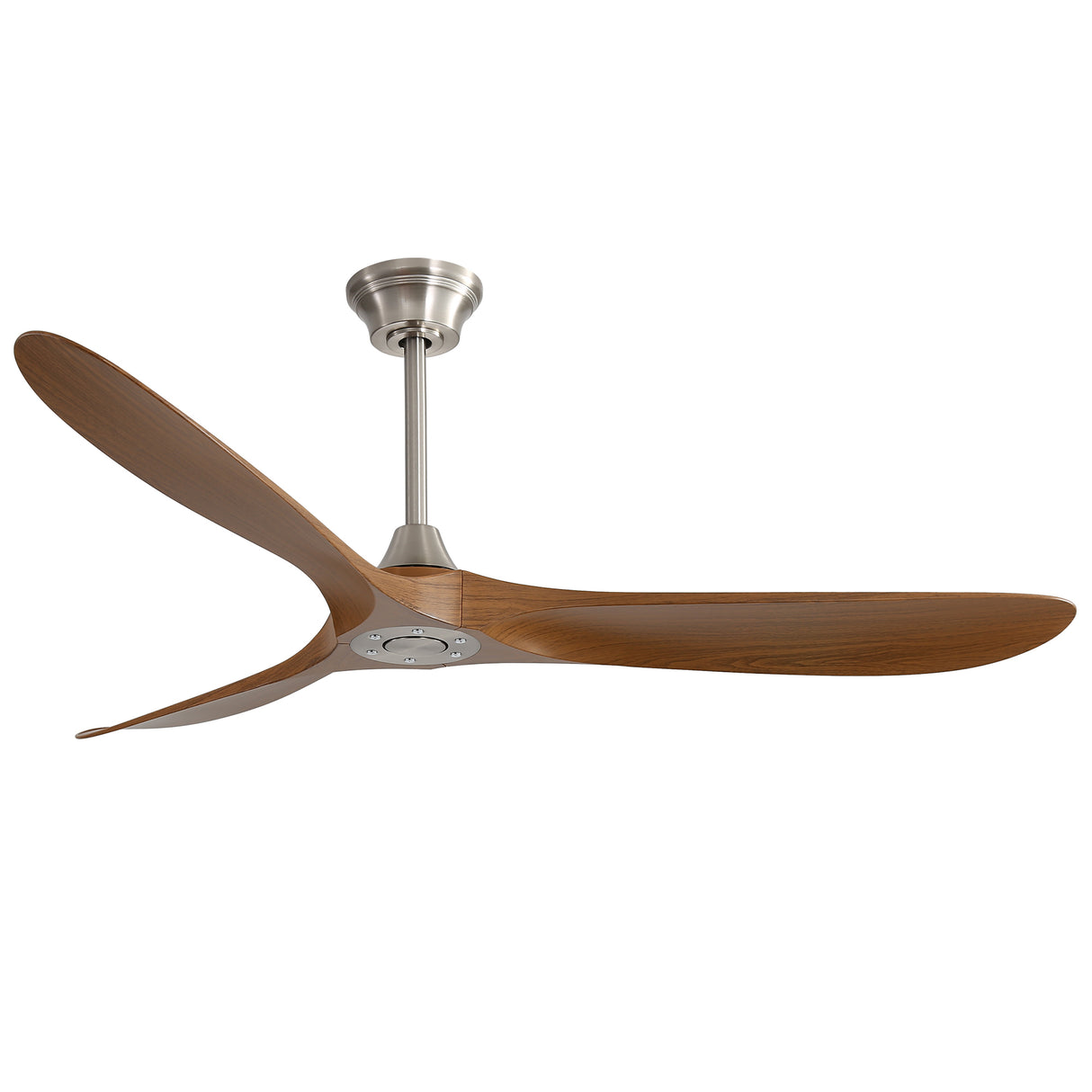 60-Inch Outdoor Brushed Nickel ABS Ceiling Fan With Remote