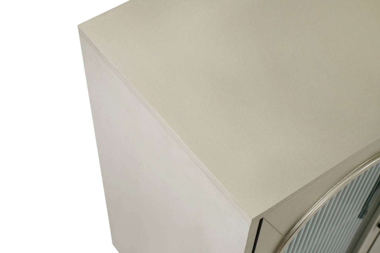 Antique Gold Wood TV Stand With Storage Cabinet - Sleep Galleria