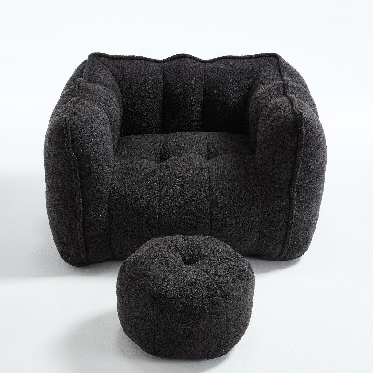 Soft Chenille High Resilient Foam Bean Bag Chair - Omega Lifestyles