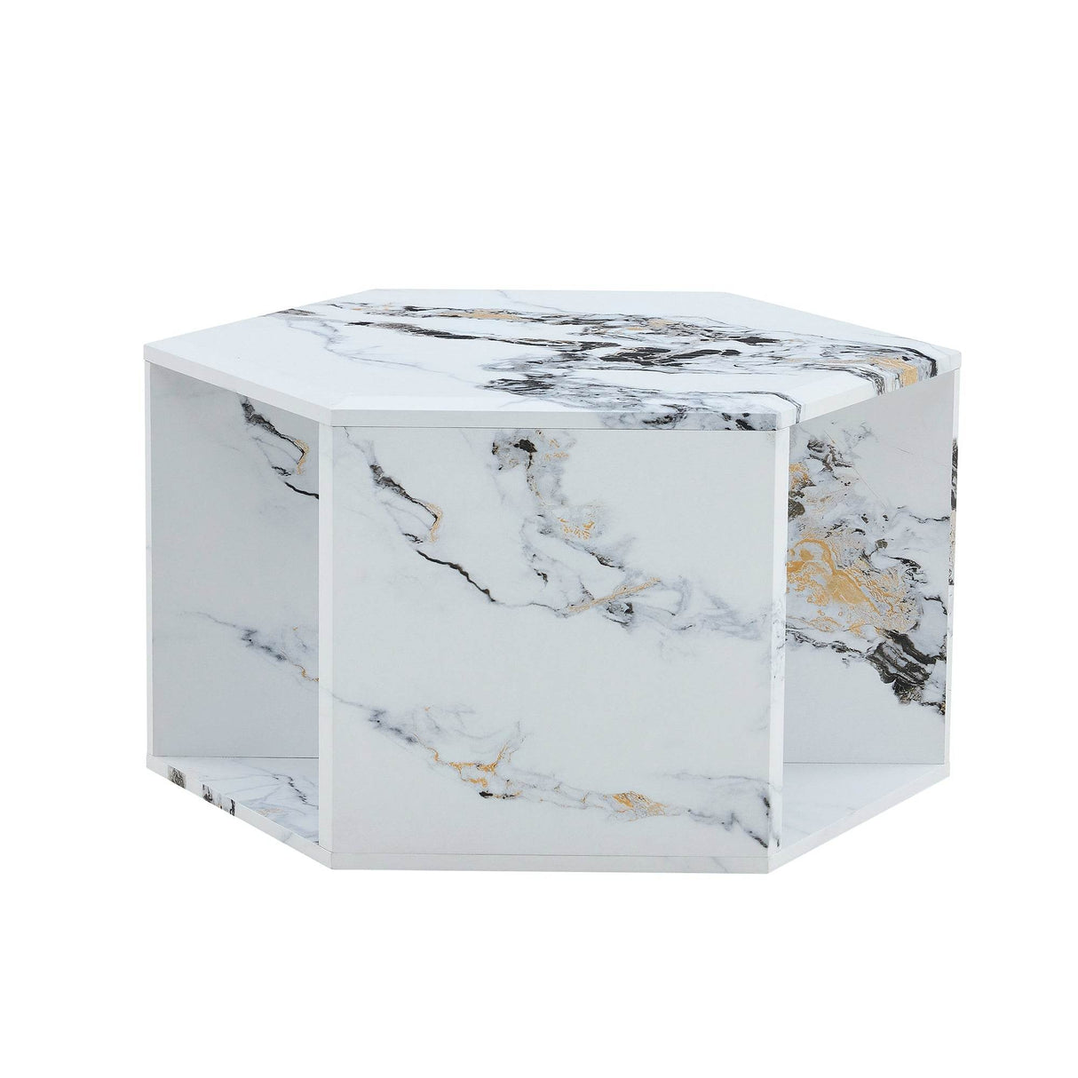 Hexagonal MDF Modern Stand-Up Coffee Table - Sleep Galleria