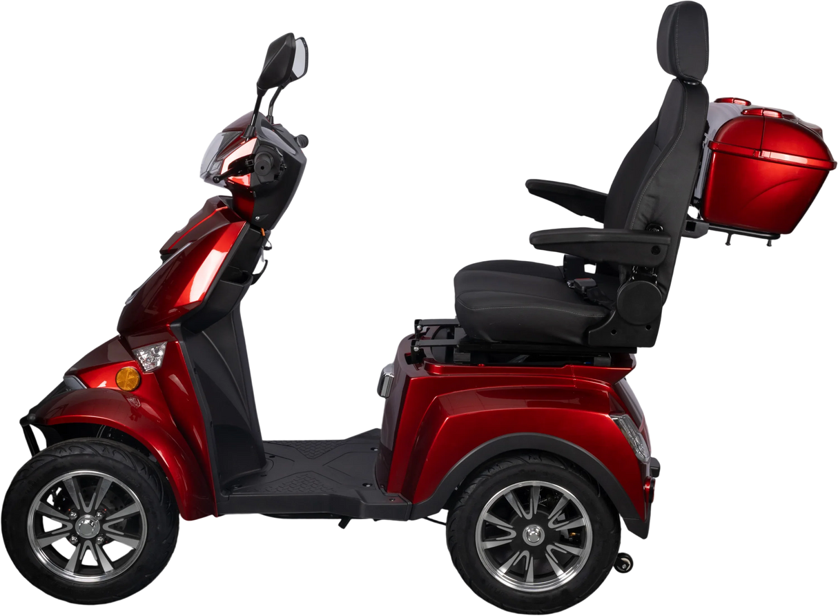 Heavy Duty 4 Wheel Red Mobility Scooter - Omega Lifestyles