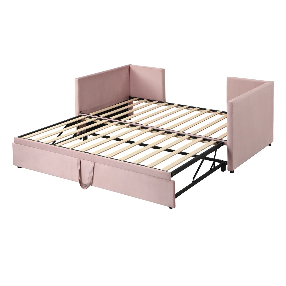 Twin Upholstered Daybed With Pop-Up Trundle Pink - Omega Lifestyles