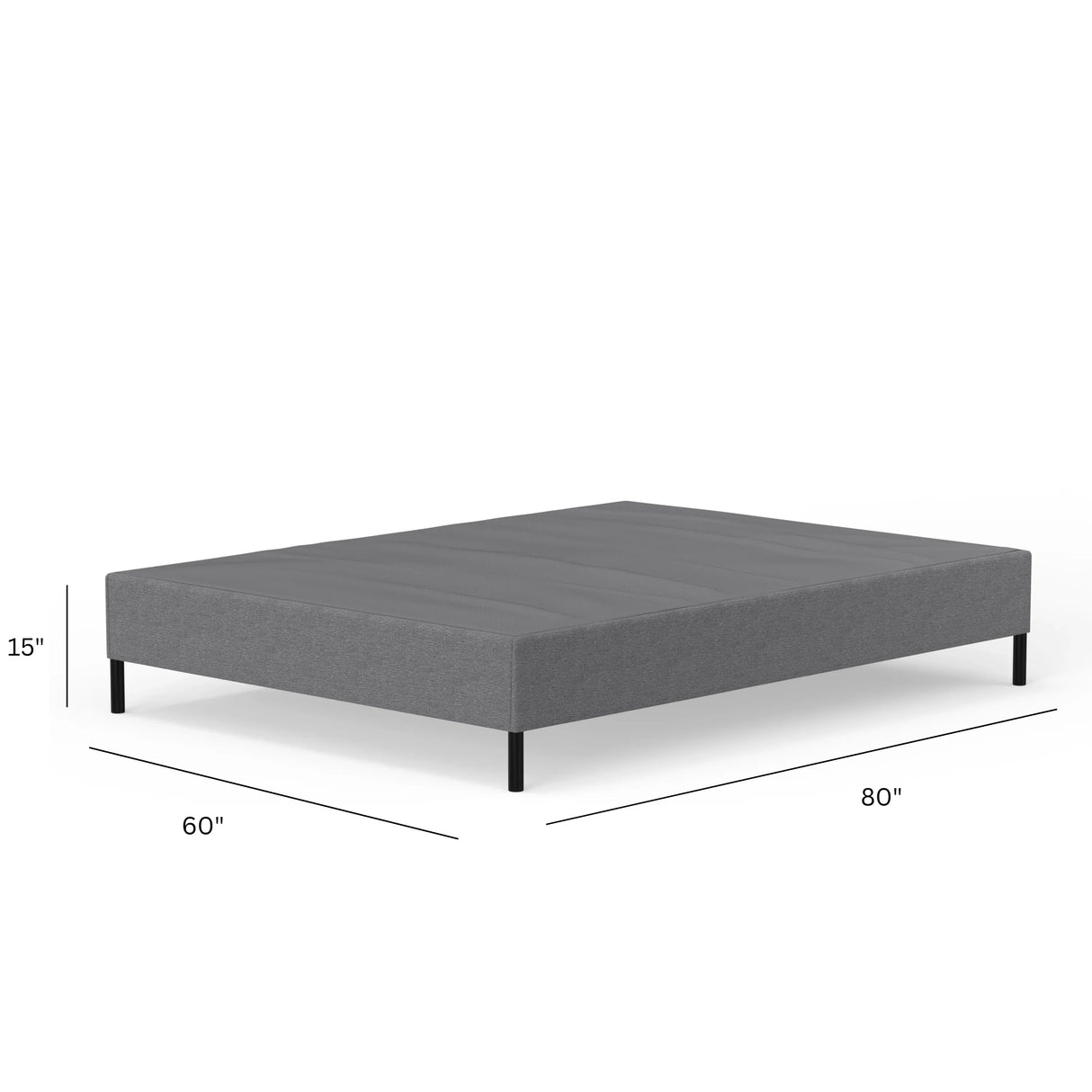 Queen Heavy Duty Fabric And Metal Mattress Foundation - Omega Lifestyles