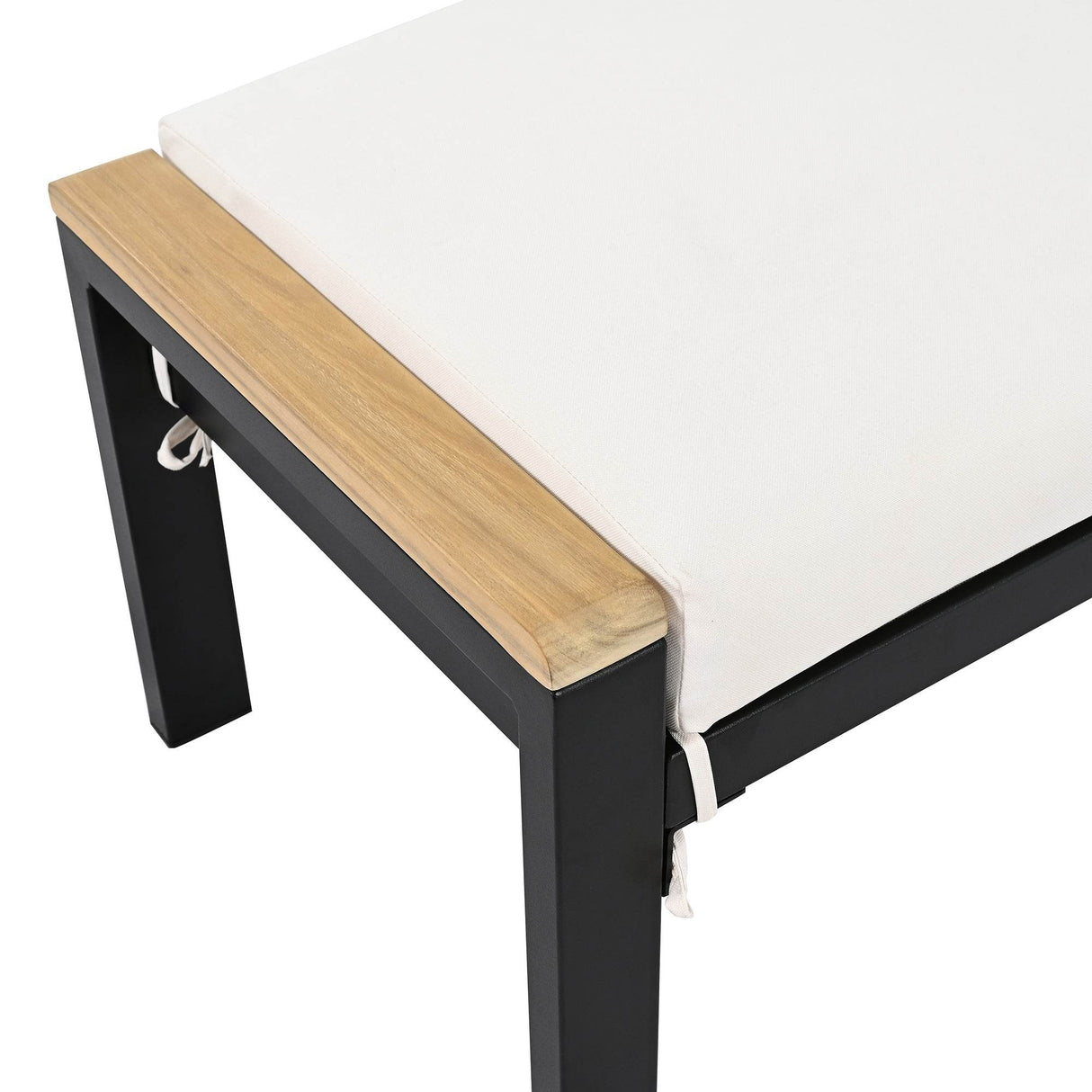 5-Piece Acacia Wood Iron Frame Patio Furniture Set - Omega Lifestyles