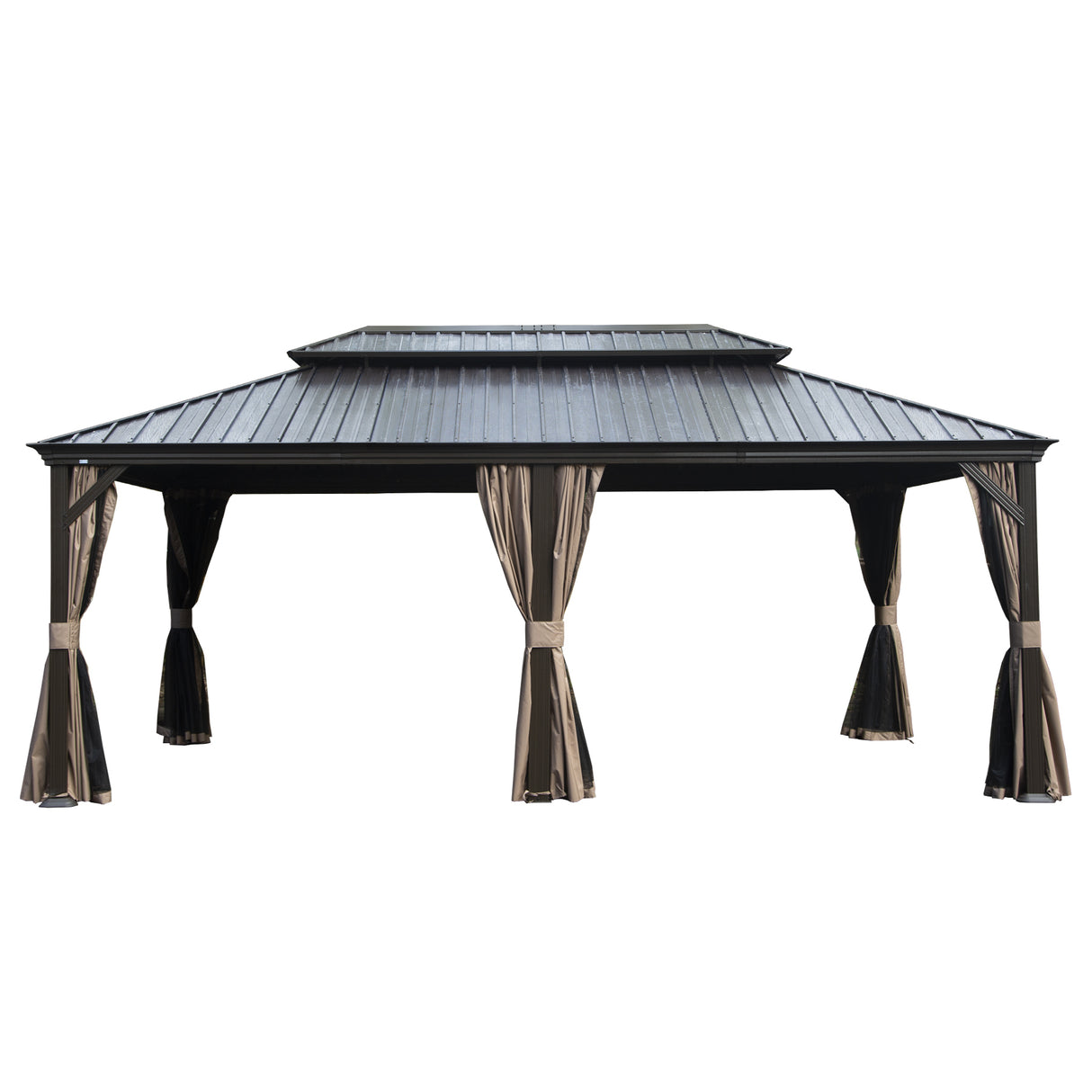 12x18-Foot Hardtop Metal Gazebo With Drainage System