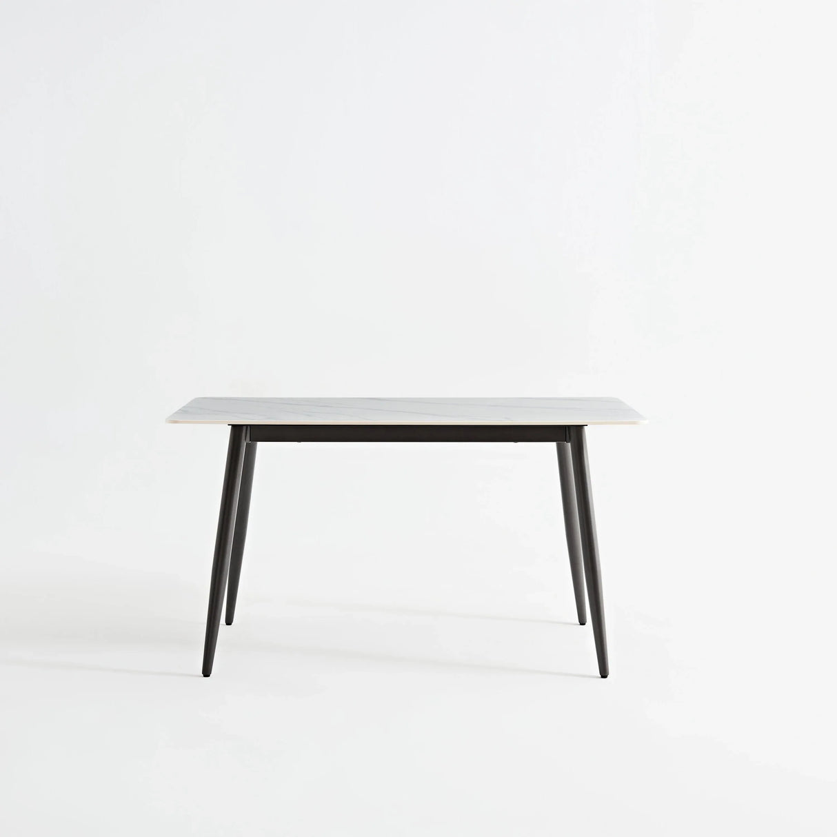 Modern Rectangular Ceramic Top Dining Table With Metal Base - Omega Lifestyles