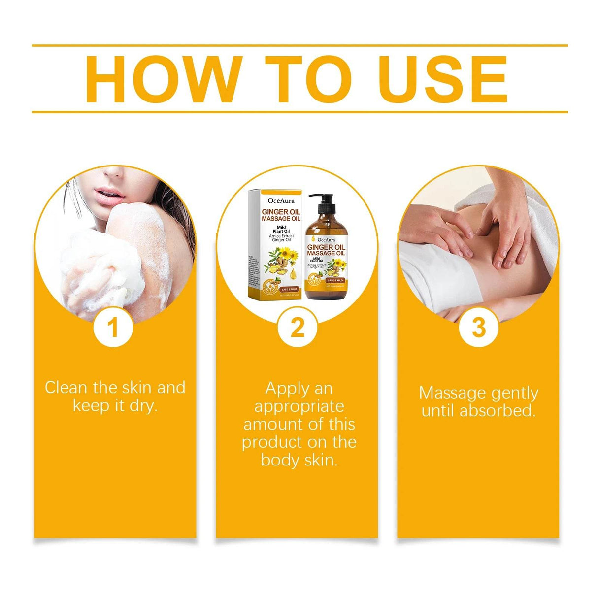 Ginger Infused Soothing Relaxing Body Massage Oil