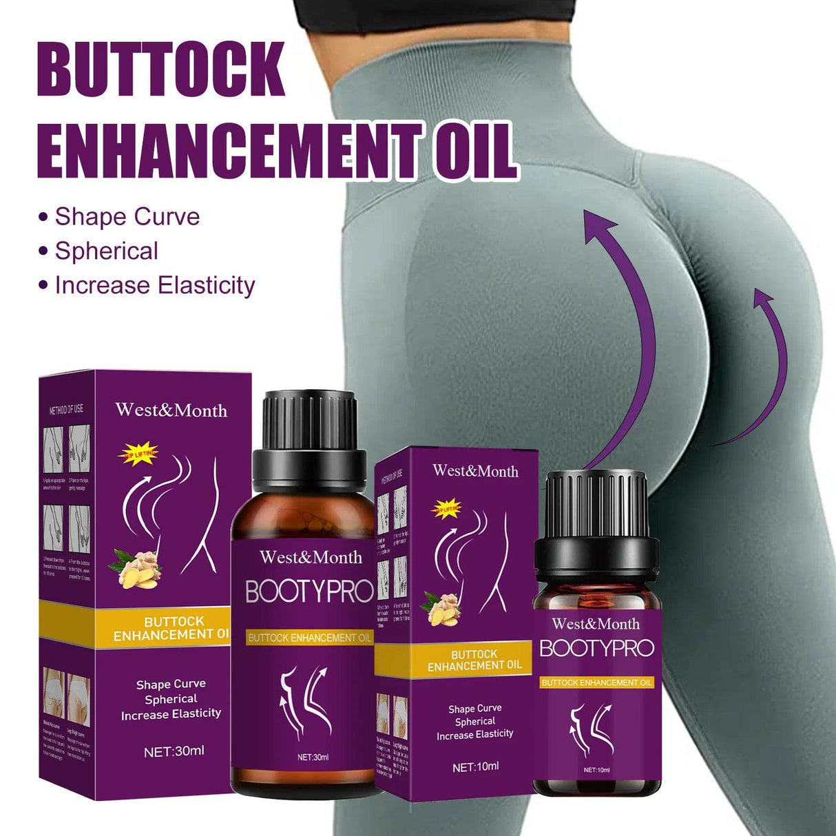 Hip Augmentation Massage Oil For Firm Shape And Lift