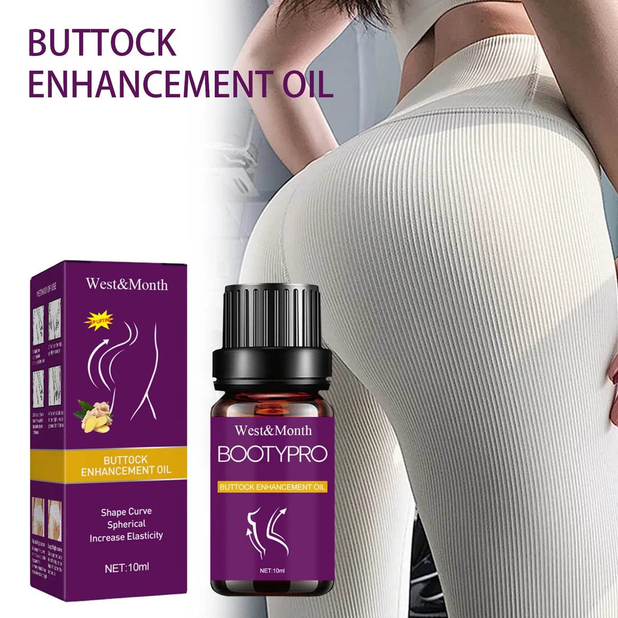 Hip Augmentation Massage Oil For Firm Shape And Lift