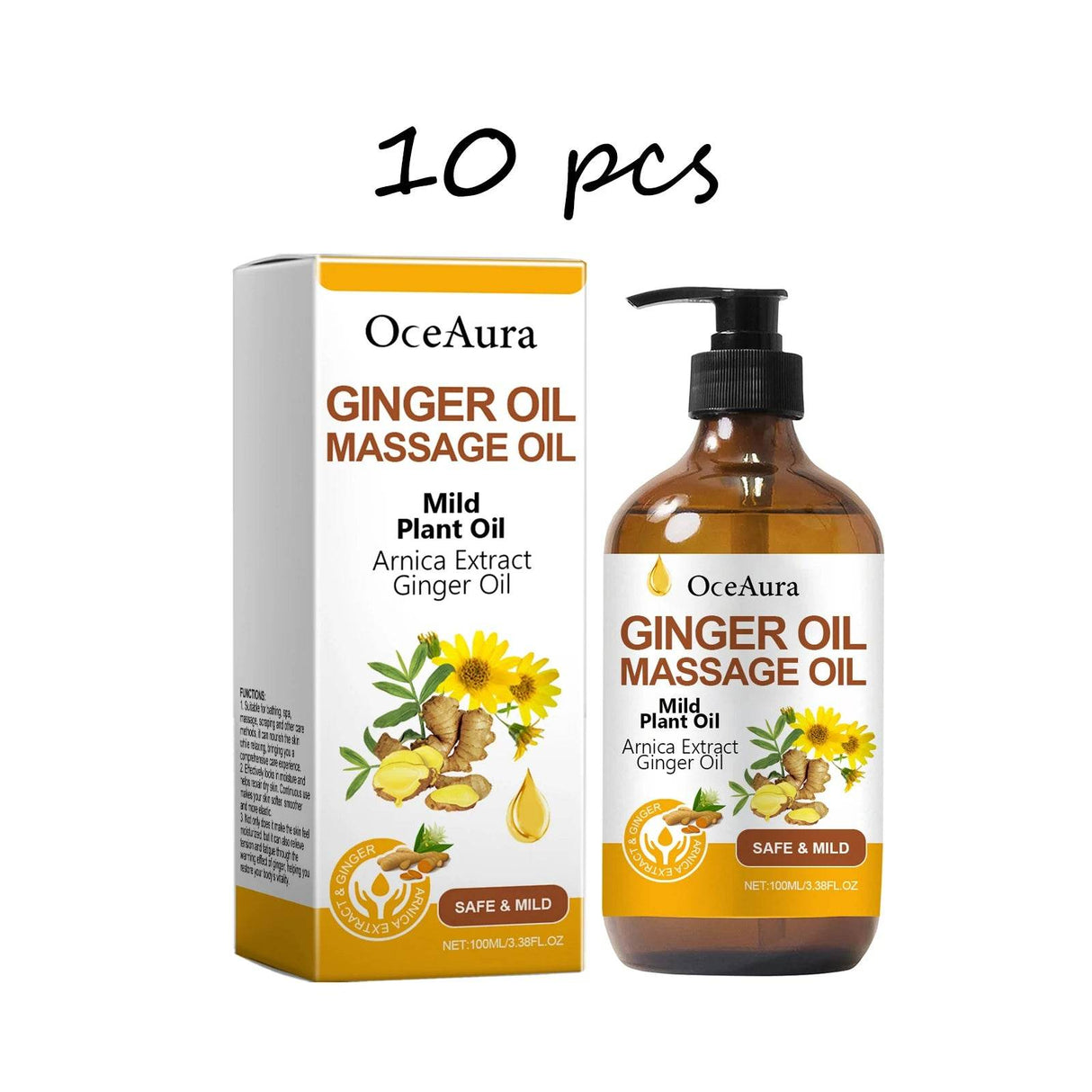 Ginger Infused Soothing Relaxing Body Massage Oil