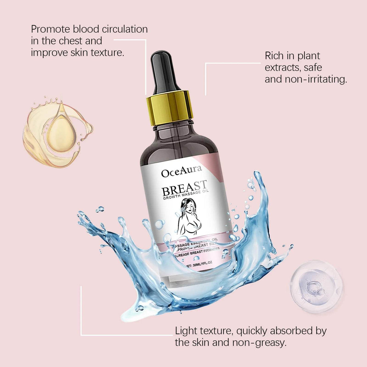 Breast Massage Essential Oil For Skin Firming