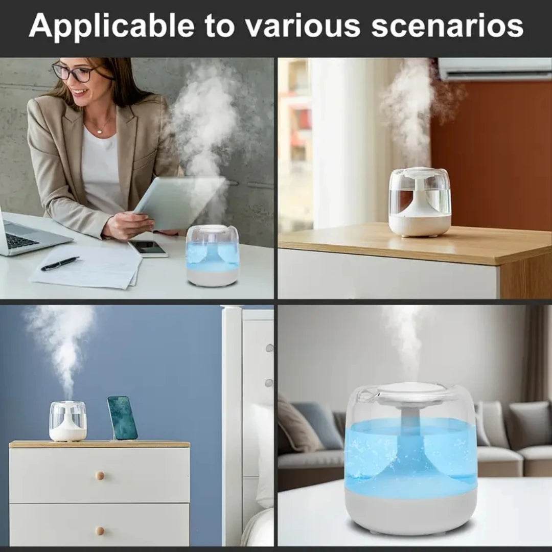 Ultrasonic Cool Mist Essential Oil Humidifier With Nightlight