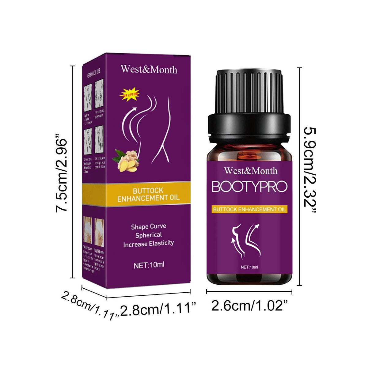 Hip Augmentation Massage Oil For Firm Shape And Lift