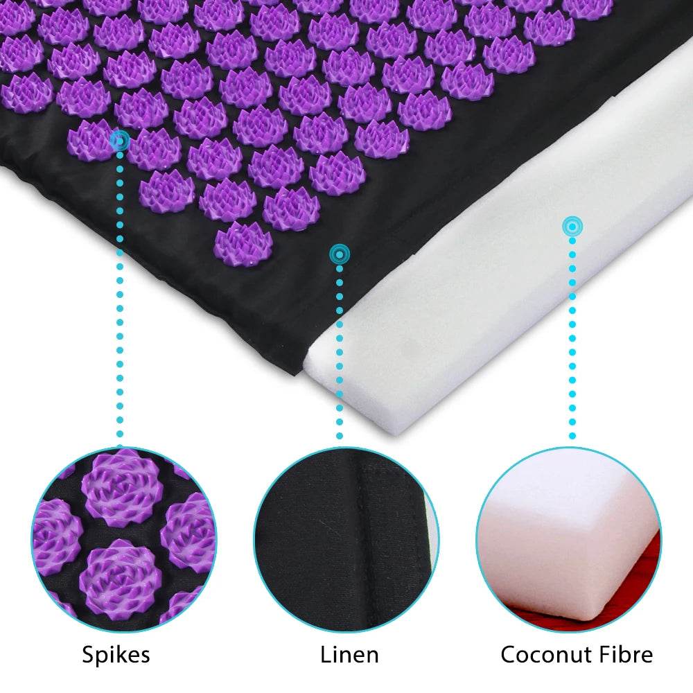 Acupressure Massage Mat With Cushion And Pillow Set - Sleep Galleria