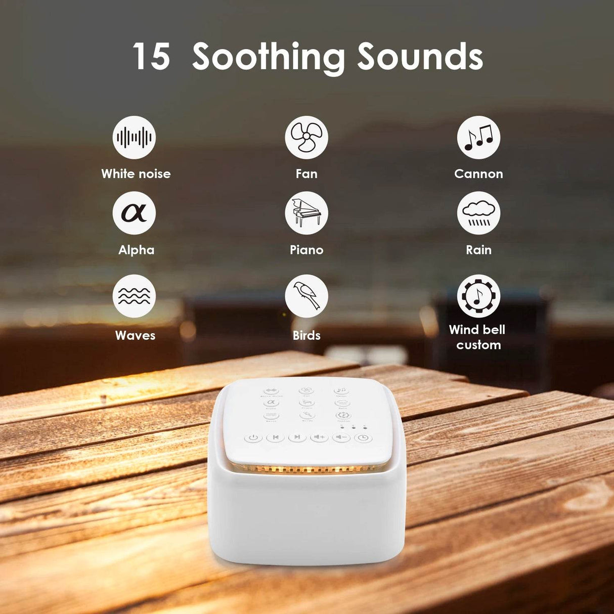 Rechargeable White Noise Machine With Timed Shutdown - Omega Lifestyles