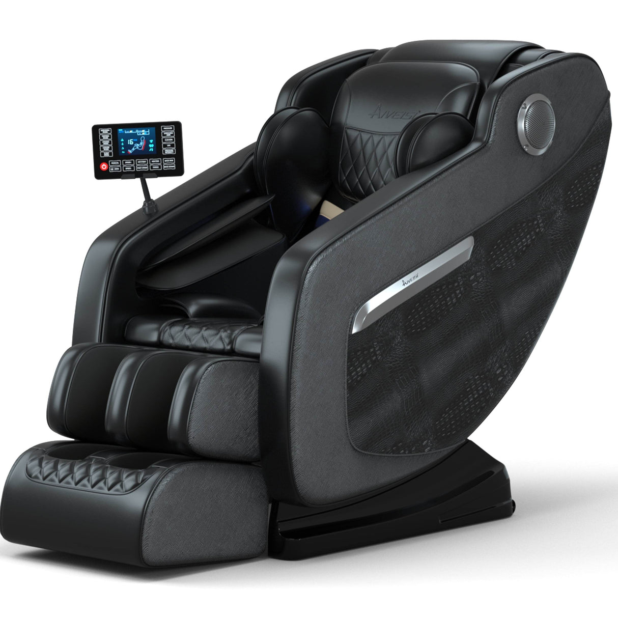 Relax Rejuvenate Zero Gravity Massage Chair Full Body Recliner Air Pressure, Bluetooth, Heat, and Foot Massage Black
