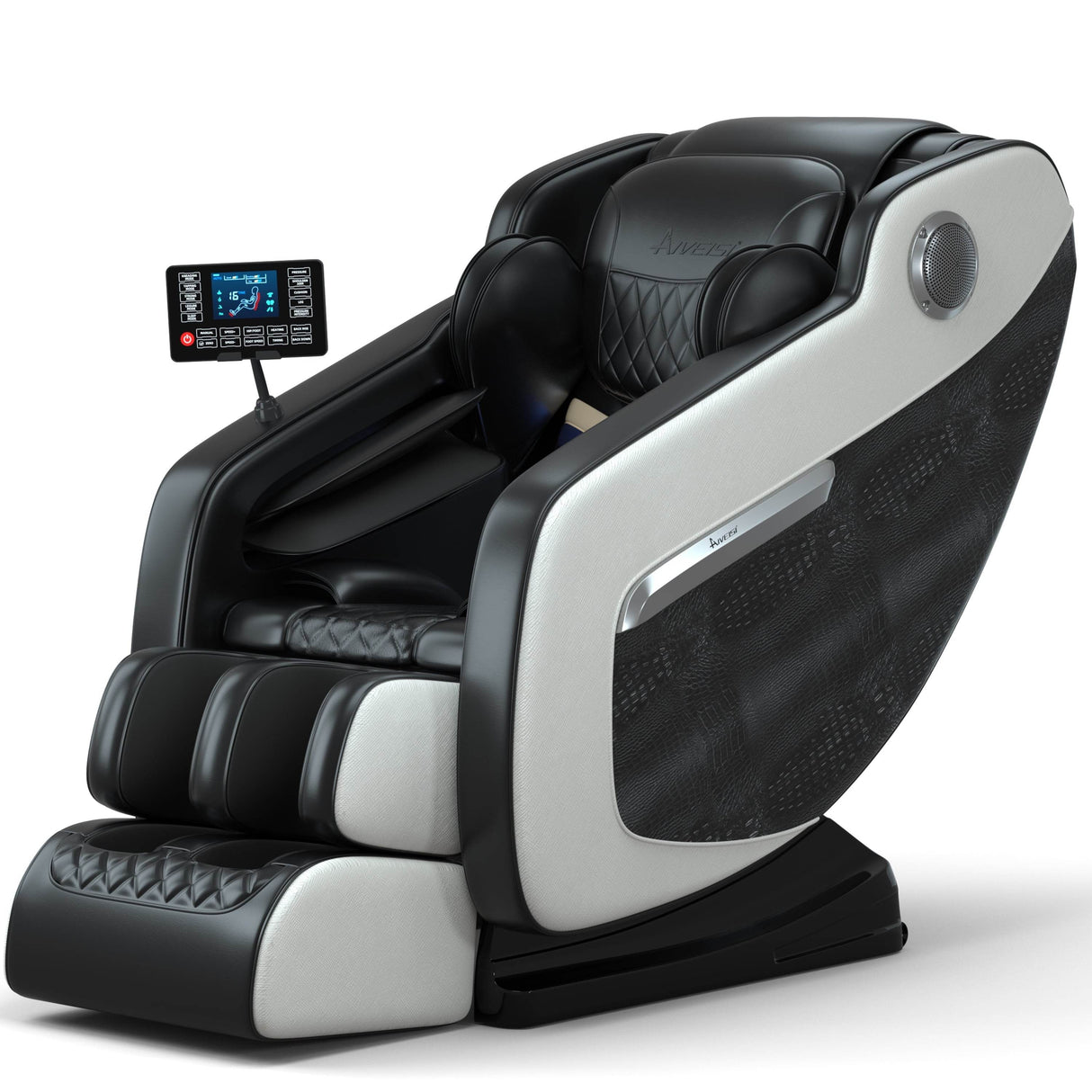 Relax Rejuvenate Zero Gravity Massage Chair Full Body Recliner Air Pressure, Bluetooth, Heat, and Foot Massage Black