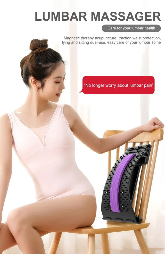 Lumbar Support Back Massager Waist Pain Relief Device - Omega Lifestyles