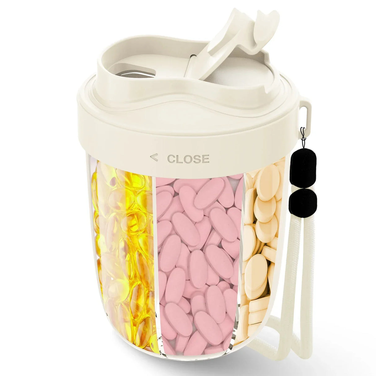 Large Capacity BPA-Free 7-Compartment Pill Dispenser - Omega Lifestyles