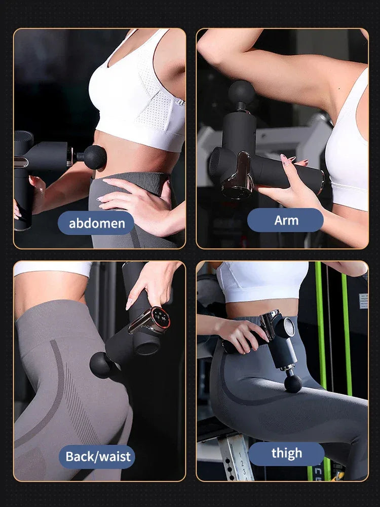 Silent Four-Headed Deep Tissue Percussion Massage Gun - Omega Lifestyles