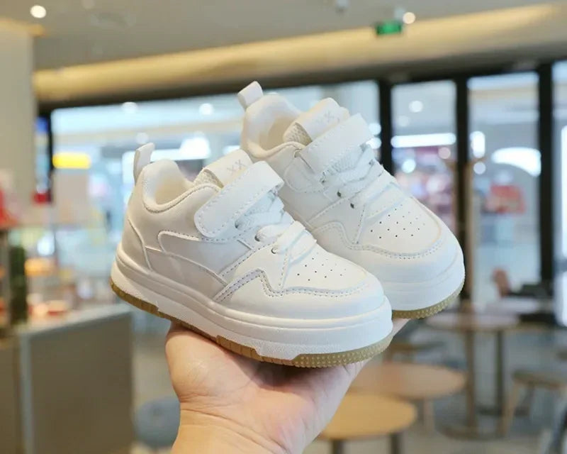 Breathable PU Leather Children's Casual Hook & Loop Sneakers - Omega Lifestyles