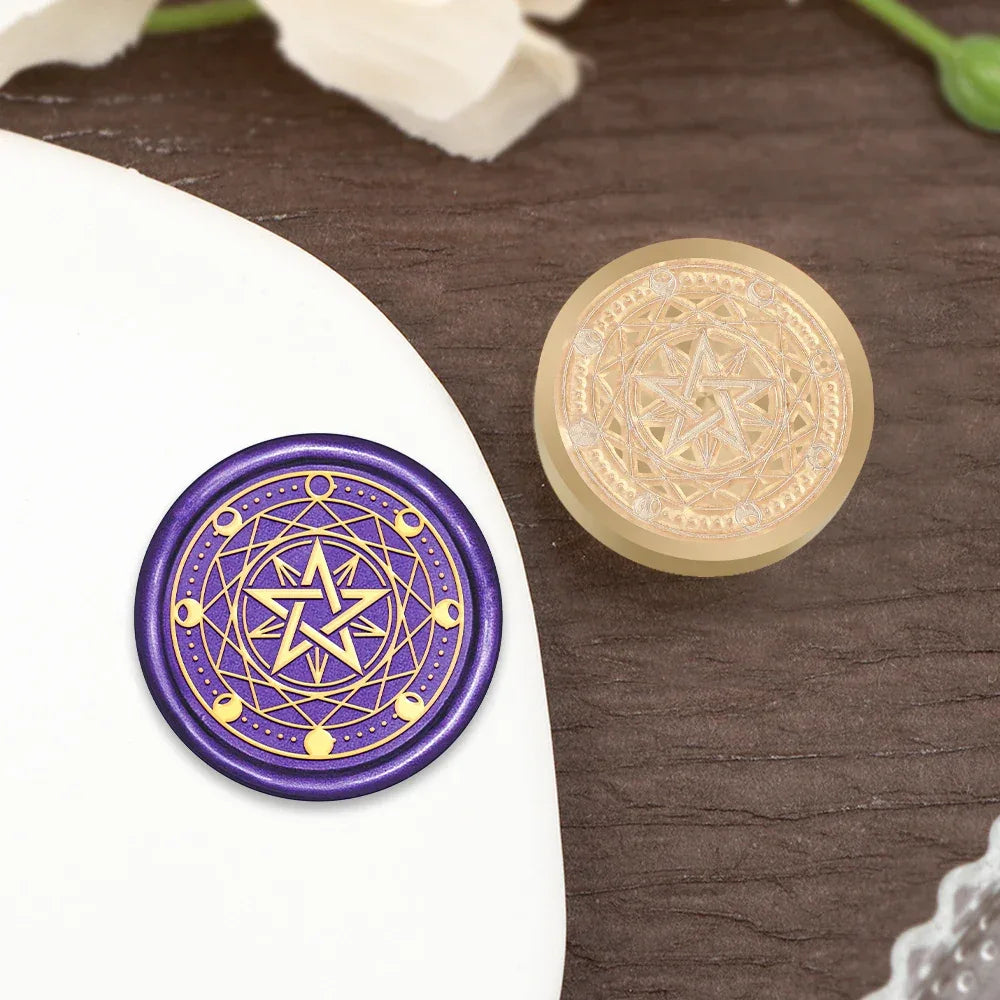 Vintage Halloween Skull Tree Wax Seal Stamp Brass Head - Omega Lifestyles