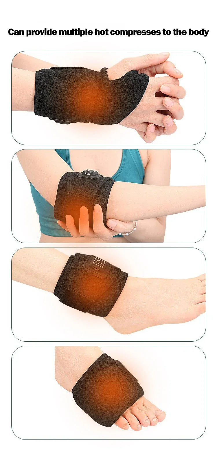 Electric Heating Wrist Brace Hot Compression Massager - Omega Lifestyles