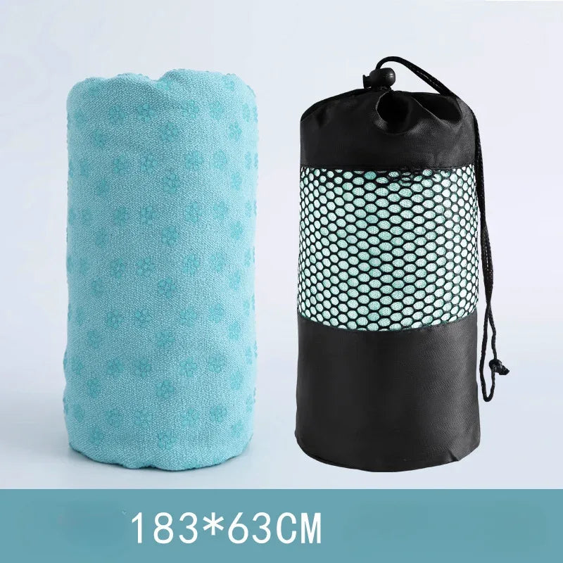 Non-Slip Sweat-Absorbent PVC Yoga Towel Mat 183x63cm - Omega Lifestyles