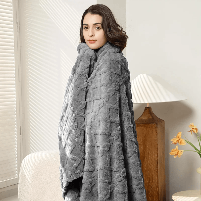 Lightweight Breathable Coral Fleece Polyester Blanket - Sleep Galleria