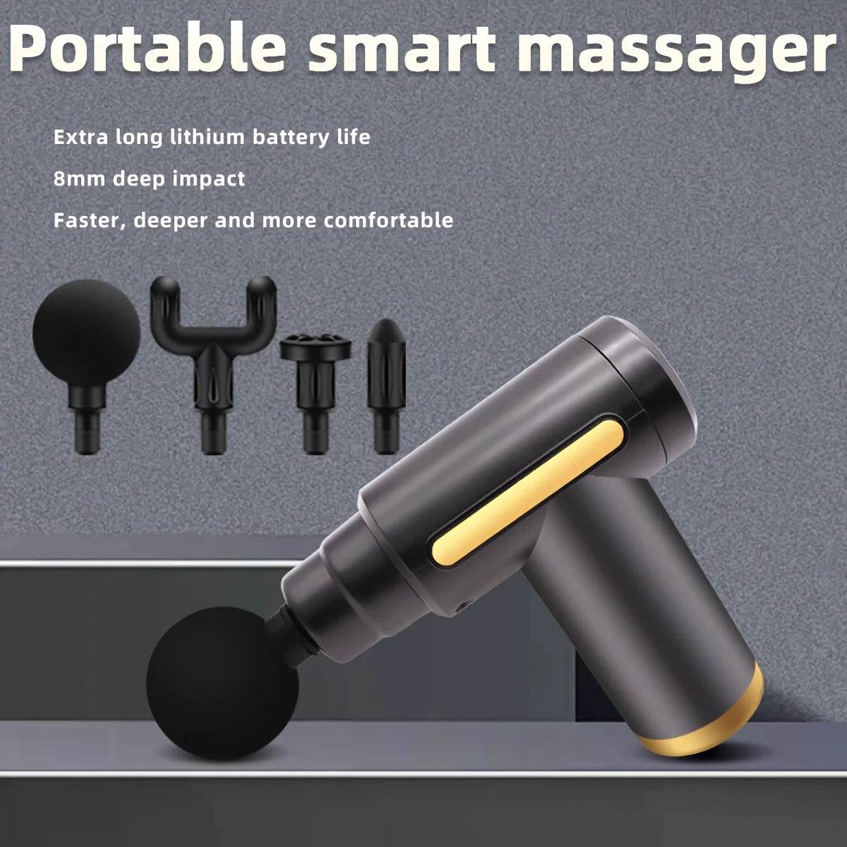 Portable Electric Digital Fascia Gun Massager With Led Display - Sleep Galleria