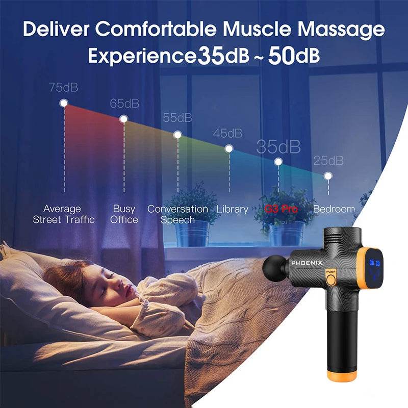 Portable Deep Tissue Massage Gun With 6 Attachments - Sleep Galleria