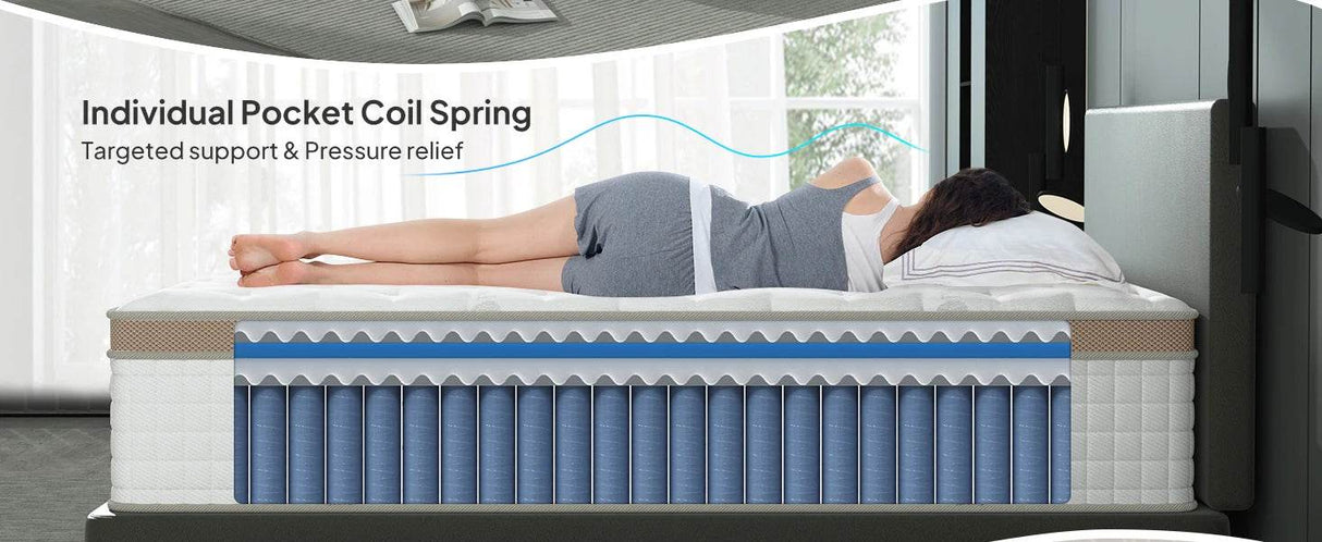 Medium Gel-Infused Hybrid Memory Foam Mattress - Sleep Galleria