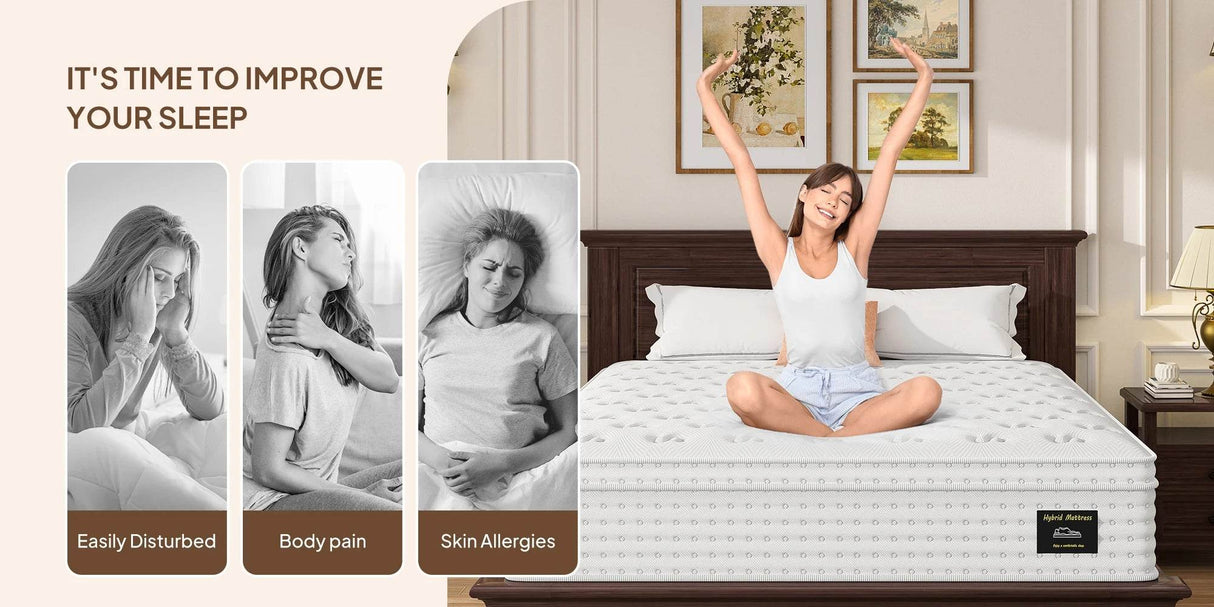 Medium 14-Inch Hybrid Gel Memory Foam Mattress - Sleep Galleria